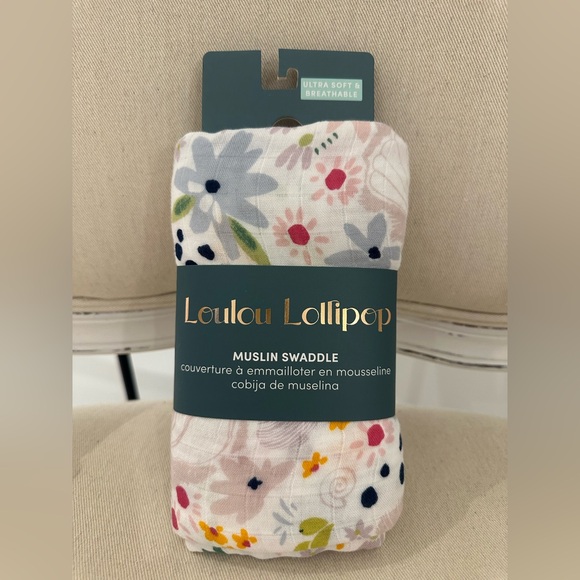 NWT Loulou Lollipop Muslin Swaddle Shell Floral - Picture 4 of 6